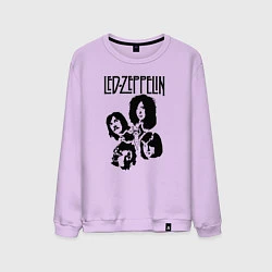 Свитшот хлопковый мужской Участники группы Led Zeppelin, цвет: лаванда
