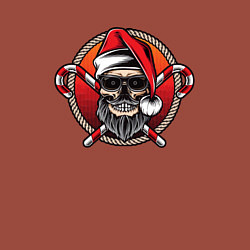 Свитшот хлопковый мужской Skull Santa, цвет: кирпичный — фото 2