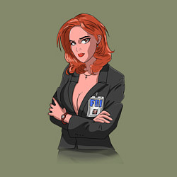 Свитшот хлопковый мужской Dana Scully X-Files, цвет: авокадо — фото 2