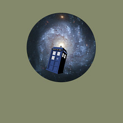 Свитшот хлопковый мужской Тардис доктора кто, цвет: авокадо — фото 2