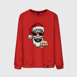 Свитшот хлопковый мужской Bad Santa xmas Плохой Санта, цвет: красный