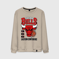 Свитшот хлопковый мужской Chicago Bulls NBA, цвет: миндальный