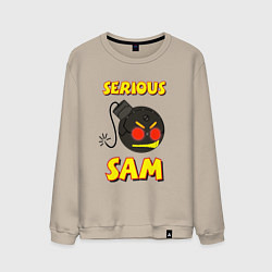 Мужской свитшот Serious Sam Bomb Logo