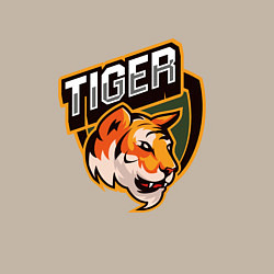 Свитшот хлопковый мужской Тигр Tiger логотип, цвет: миндальный — фото 2