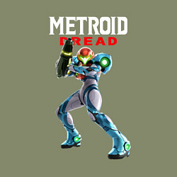 Свитшот хлопковый мужской САМУС АРАН Metroid Dread, цвет: авокадо — фото 2