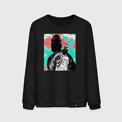 Свитшот хлопковый мужской Harden James, цвет: черный