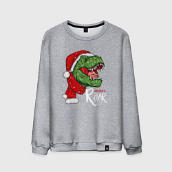 Свитшот хлопковый мужской T-rex Merry Roar, цвет: меланж