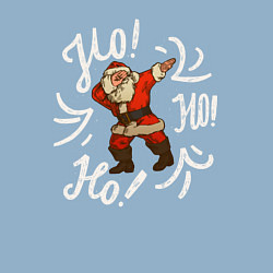 Свитшот хлопковый мужской Santa Ho Ho Ho, цвет: мягкое небо — фото 2