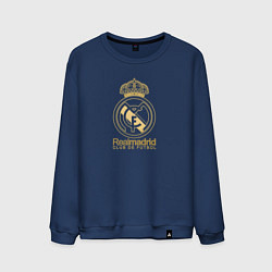 Свитшот хлопковый мужской Real Madrid gold logo, цвет: тёмно-синий