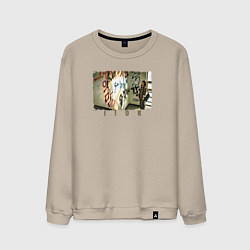 Свитшот хлопковый мужской Jiok, цвет: миндальный