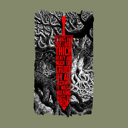 Свитшот хлопковый мужской BERSERK SWORD БЕРСЕРК МЕЧ, цвет: авокадо — фото 2