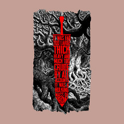 Свитшот хлопковый мужской BERSERK SWORD БЕРСЕРК МЕЧ, цвет: пыльно-розовый — фото 2