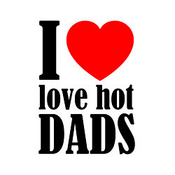 Свитшот хлопковый мужской I LOVE HOT DADS, цвет: белый — фото 2