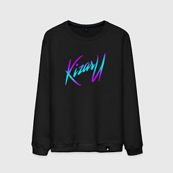 Свитшот хлопковый мужской КИЗАРУ НЕОН ЛОГО KIZARU NEON LOGO, цвет: черный