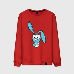 Мужской свитшот Заяц пучеглазый голубенький