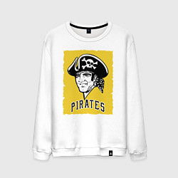 Свитшот хлопковый мужской Pittsburgh Pirates baseball, цвет: белый