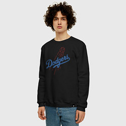 Свитшот хлопковый мужской Los Angeles Dodgers baseball, цвет: черный — фото 2