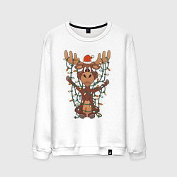 Мужской свитшот НОВОГОДНИЙ ОЛЕНЬ CHRISTMAS DEER