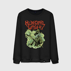 Свитшот хлопковый мужской Municipal Waste - environmental disaster, цвет: черный