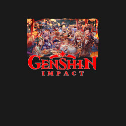 Свитшот хлопковый мужской GENSHIN IMPACT НОВЫЙ ГОД 2022 NEW YEAR, цвет: черный — фото 2