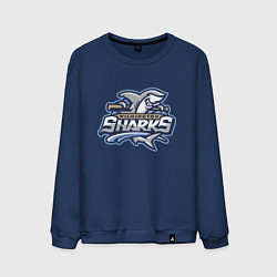 Свитшот хлопковый мужской Wilmington sharks -baseball team, цвет: тёмно-синий