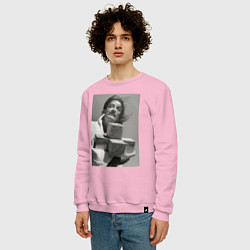 Свитшот хлопковый мужской Salvador Dali & cross, цвет: светло-розовый — фото 2