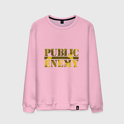 Свитшот хлопковый мужской Public Enemy Rap, цвет: светло-розовый