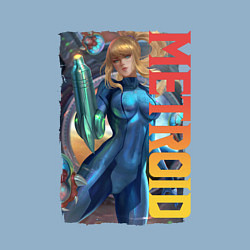 Свитшот хлопковый мужской Аран Metriod, цвет: мягкое небо — фото 2