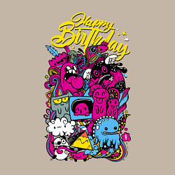 Свитшот хлопковый мужской Happy Birthday to you!, цвет: миндальный — фото 2