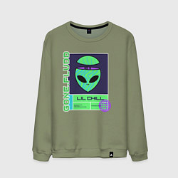 Свитшот хлопковый мужской GONE FLUDD UFO, цвет: авокадо