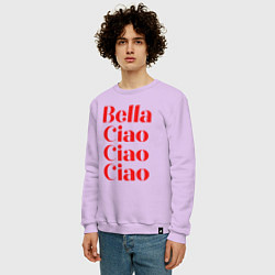Свитшот хлопковый мужской Bella Ciao Бумажный Дом, цвет: лаванда — фото 2