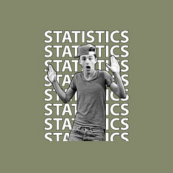 Свитшот хлопковый мужской Lil Timmy Tim Statistics, цвет: авокадо — фото 2