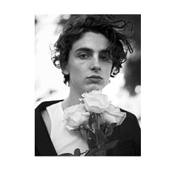 Свитшот хлопковый мужской Timothee Chalamet с розами, цвет: белый — фото 2