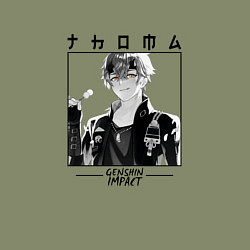 Свитшот хлопковый мужской Тома Thoma, Genshin Impact, цвет: авокадо — фото 2