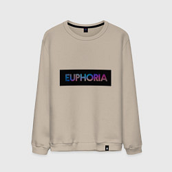 Свитшот хлопковый мужской Сериал Euphoria - Эйфория, цвет: миндальный