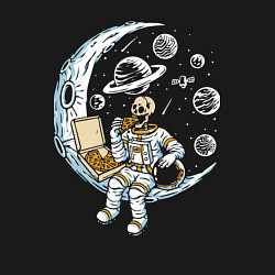 Свитшот хлопковый мужской Space pizza!, цвет: черный — фото 2
