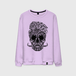 Свитшот хлопковый мужской Skull hipster, цвет: лаванда