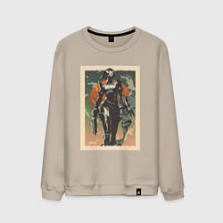 Свитшот хлопковый мужской Viper Valorant Art, цвет: миндальный