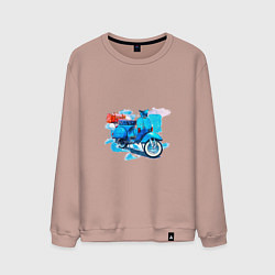 Свитшот хлопковый мужской Легендарная VESPA, цвет: пыльно-розовый