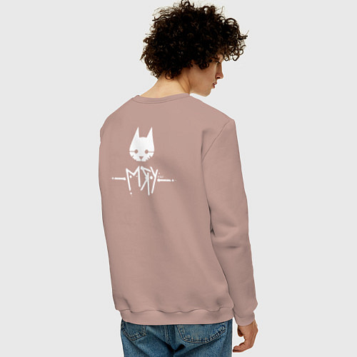 Мужской свитшот Stray: Мяу / Пыльно-розовый – фото 4