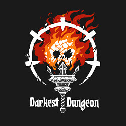 Свитшот хлопковый мужской Darkest Dungeon skull logo, цвет: черный — фото 2