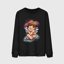 Мужской свитшот Ангелочек в облаках