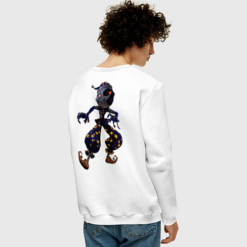 Мужской свитшот Солнце спереди, Луна сзади FNAF 5 / Белый – фото 4