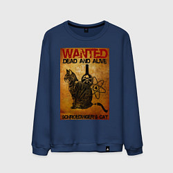 Свитшот хлопковый мужской Разыскивается Кот, цвет: тёмно-синий