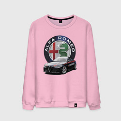 Свитшот хлопковый мужской Alfa Romeo Carabinieri, цвет: светло-розовый