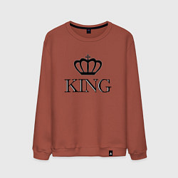 Свитшот хлопковый мужской KING Парные Король, цвет: кирпичный