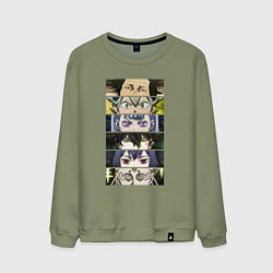 Мужской свитшот Чнерный Клевер Black Clover, персонажи