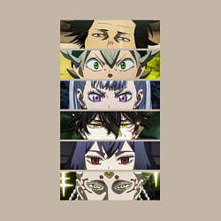 Свитшот хлопковый мужской Чнерный Клевер Black Clover, персонажи, цвет: миндальный — фото 2