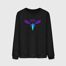 Свитшот хлопковый мужской WALHALLA TEAM NEON LOGO ТОКИЙСКИЕ МСТИТЕЛИ, цвет: черный