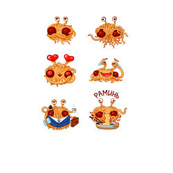 Свитшот хлопковый мужской Макаронный Монстр - он сварился за наши грехи, цвет: белый — фото 2